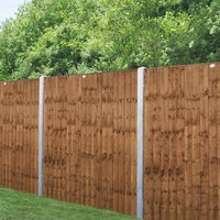30% discount: Forest 6' x 6' Brown Pressure Treated Vertical Closeboard Fence Panel (1.83m x 1.85m)
