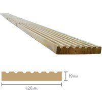 16% discount: Forest Treated Softwood Value Deck Board 19mm x 120mm x 2.4m Pack of 10