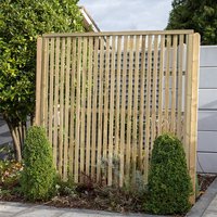 21% discount: Forest 6' x 6' Pressure Treated Vertical Slatted Garden Screen Panel (1.8m x 1.8m)