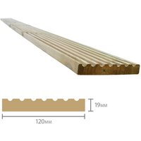 15% discount: Forest Treated Softwood Value Deck Board 19mm x 120mm x 2.4m Pack of 50