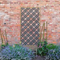 19% discount: Forest 5'11 x 2'11 Grey Painted Wooden Diamond Lattice Panel (1.8m x 0.9m)