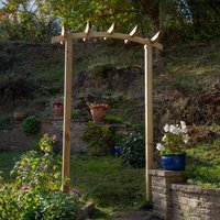 23% discount: Forest Hanbury Dome Top Wooden Garden Pergola Arch 4'5 x 1'8