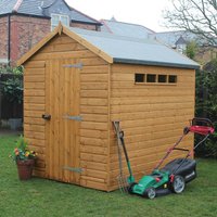 15% discount: 10' x 6' Traditional Shiplap Apex Wooden Security Garden Shed (3.05m x 1.83m)
