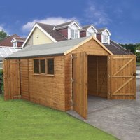 10% discount: 14' x 12' Traditional Deluxe Shiplap Wooden Garage / Workshop Shed (4.28m x 3.66m)