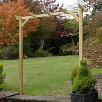 19% discount: Forest Hanbury Flat Top Wooden Garden Pergola Arch 6'10 x 1'8