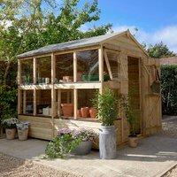 19% discount: 8' x 6' Forest 25yr Guarantee Shiplap Pressure Treated Potting Shed (2.42m x 1.99m)