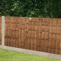 7% discount: Forest 6' x 3' Brown Pressure Treated Vertical Closeboard Fence Panel (1.83m x 0.92m)