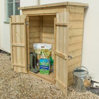 28% discount: 3'6 x 2' Forest Shiplap Pent Midi Wooden Garden Storage - Outdoor Patio Storage (1m x 0.55m)