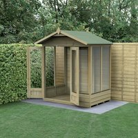 6' x 4' Forest 4Life 25yr Guarantee Double Door Apex Summer House (1.99m x 1.23m)