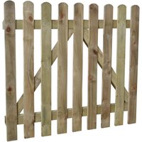 21% discount: Forest Heavy Duty 3'3" x 3' Pressure Treated Wooden Picket Garden Gate (1m x 0.9m)