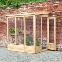 22% discount: Forest Wallscape 4x6 Lean To Greenhouse with Open Back (1.28m x 1.93m)