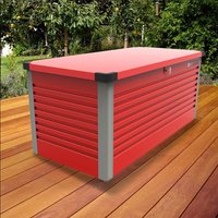 4x2 Trimetals Red Protect.a.box - Premium Metal Garden Storage