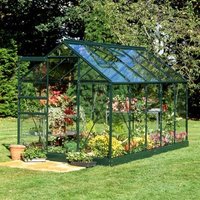 12% discount: 6'4 x 10'6 Green Frame Halls Popular 106 Greenhouse (1.93 x 3.19m)