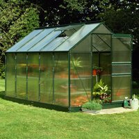 11% discount: 6'x10' Halls Green Frame Polycarbonate Greenhouse (1.92x3.19m)