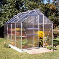 12% discount: 6'x8' Halls Aluminium Frame Polycarbonate Greenhouse (1.92x2.56m)