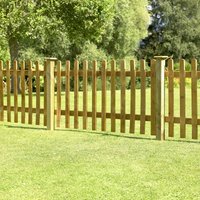49% discount: Forest 6' x 3' Wooden Pale Picket Fence Panel (1.8m x 0.9m)