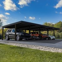 20' x 40' Palram Canopia Oslo Black Metal Quad Carport (5.96m x 11.95m)