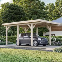 8% discount: 12' x 17' Palmako Karl Wooden Carport (3.6m x 5.1m)