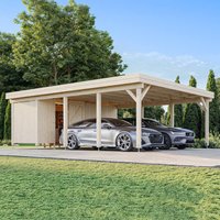 10% discount: 20' x 25' Palmako Karl Wooden Carport (6m x 7.6m)