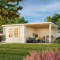 Palmako Ella 6m x 3.2m Log Cabin Summerhouse (28mm)