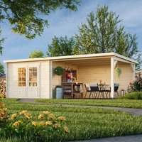 Palmako Ella 6.6m x 3.2m Log Cabin Summerhouse (28mm)