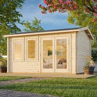 6% discount: Palmako Iris 4.2m x 3.3m Log Cabin Garden Office (44mm)