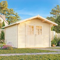 18% discount: Palmako Sally 3.2m x 3.8m Log Cabin Summerhouse (44mm)