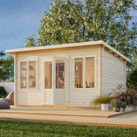 17% discount: Palmako Lisa 4.2m x 3.2m Log Cabin Garden Room (34mm)