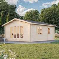 7% discount: Palmako Irene 4.7m x 5.7m Log Cabin Garden Building (44mm)