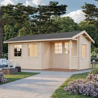 11% discount: Palmako Susanna 5.3m x 3.2m Log Cabin Garden Building (44mm)