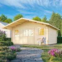 6% discount: Palmako Helena 5.4m x 4.2m Log Cabin Garden Building (70mm)