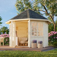 9% discount: Palmako Veronica 2.9m x 2.9m Log Cabin (28mm) - 2 Windows