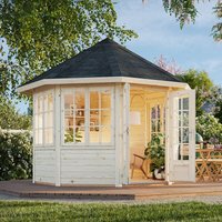 12% discount: Palmako Veronica 2.9m x 2.9m Log Cabin (28mm) - 4 Windows