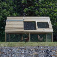 7% discount: 8'6 x 4'8 Forest Hedgerow Wooden Raised Large Chicken Coop (2.58m x 1.41m)