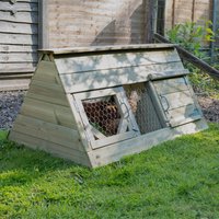 7% discount: 4'5 x 2'6 Forest Hedgerow Wooden Starter Small Chicken Coop (1.34m x 0.77m)