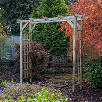 23% discount: Forest Classic Flat Top Wooden Garden Pergola Arch 6'11 x 2'4