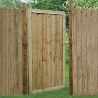 26% discount: Forest 3' x 6' Featheredge Pressure Treated Wooden Side Garden Gate (0.92m x 1.8m)