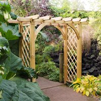 22% discount: Forest Large Ultima Wooden Garden Pergola Arch 8' x 4'
