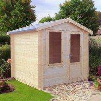 12% discount: Shire Peckover 2.4m x 2.4m Log Cabin Summerhouse (19mm)