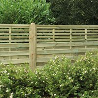 40% discount: Forest 6' x 5' Kyoto Pressure Treated Decorative Fence Panel - 1.8m x 1.5m