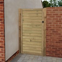 35% discount: Forest 3' x 6' Horizontal Tongue and Groove Pressure Treated Wooden Side Garden Gate
