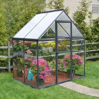 6' x 4' Palram Canopia Hybrid Grey Polycarbonate Greenhouse (1.85m x 1.26m)
