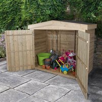 31% discount: 6'5 x 3' Forest Overlap Large Double Door Apex Wooden Garden Storage - Bike / Mower Outdoor Store (1.9m x 0.8m)