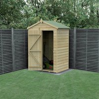 5' x 3' Forest Beckwood 25yr Guarantee Shiplap Pressure Treated Windowless Apex Wooden Storage Shed (1.64m x 1m)