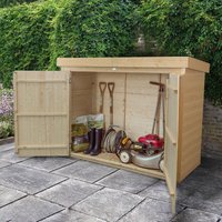38% discount: 6'5 x 2'10 Forest Shiplap Large Double Door Pent Wooden Garden Storage - Outdoor Bike / Mower Store (1.9m x 0.86m)
