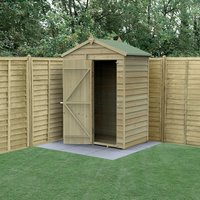 5' x 3' Forest 4Life 25yr Guarantee Overlap Pressure Treated Windowless Apex Wooden Storage Shed (1.64m x 1m)