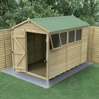10' x 6' Forest Timberdale 25yr Guarantee Tongue & Groove Pressure Treated Double Door Apex Shed (3.05m x 2.03m)