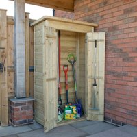 32% discount: 3'6 x 1'10 Forest Shiplap Tall Pent Wooden Garden Storage Tool Store - Outdoor Patio Storage (1m x 0.56m)