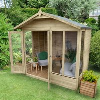 7' x 5' Forest Beckwood 25yr Guarantee Double Door Apex Summer House (2.28m x 1.53m)