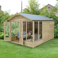 12' x 8' Forest 4Life 25yr Guarantee Double Door Apex Summer House (3.6m x 2.61m)